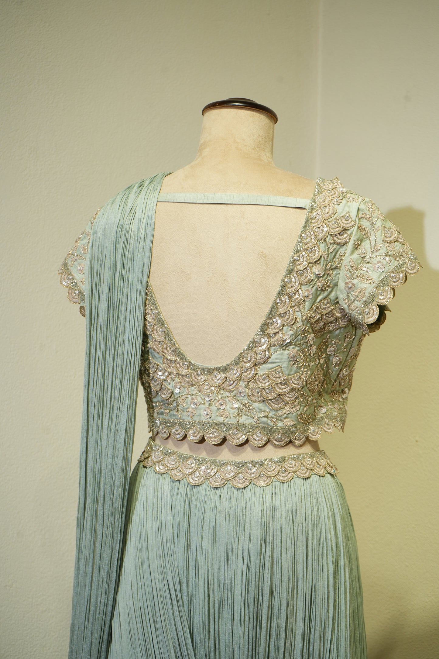 Ferozi Criss Cross Skirt Drape Dress