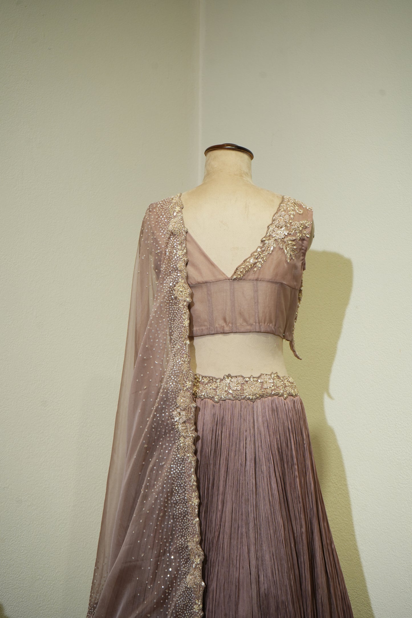 Mocha Embroidered Dress