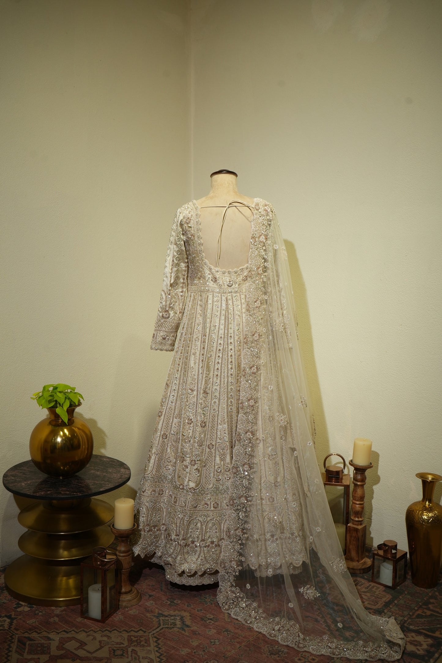 Ivory Long Jacket Dress