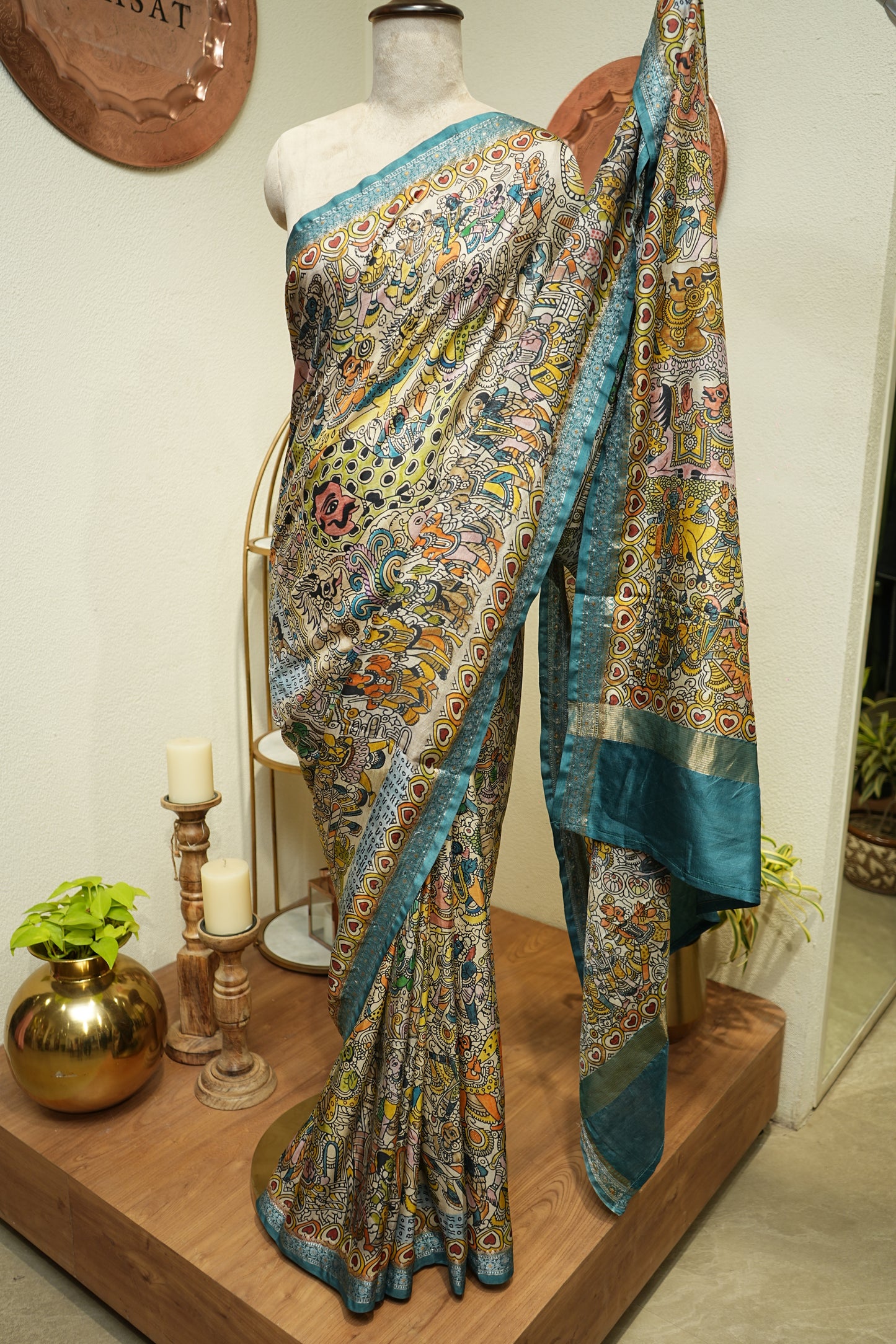kalamkari tusser saree