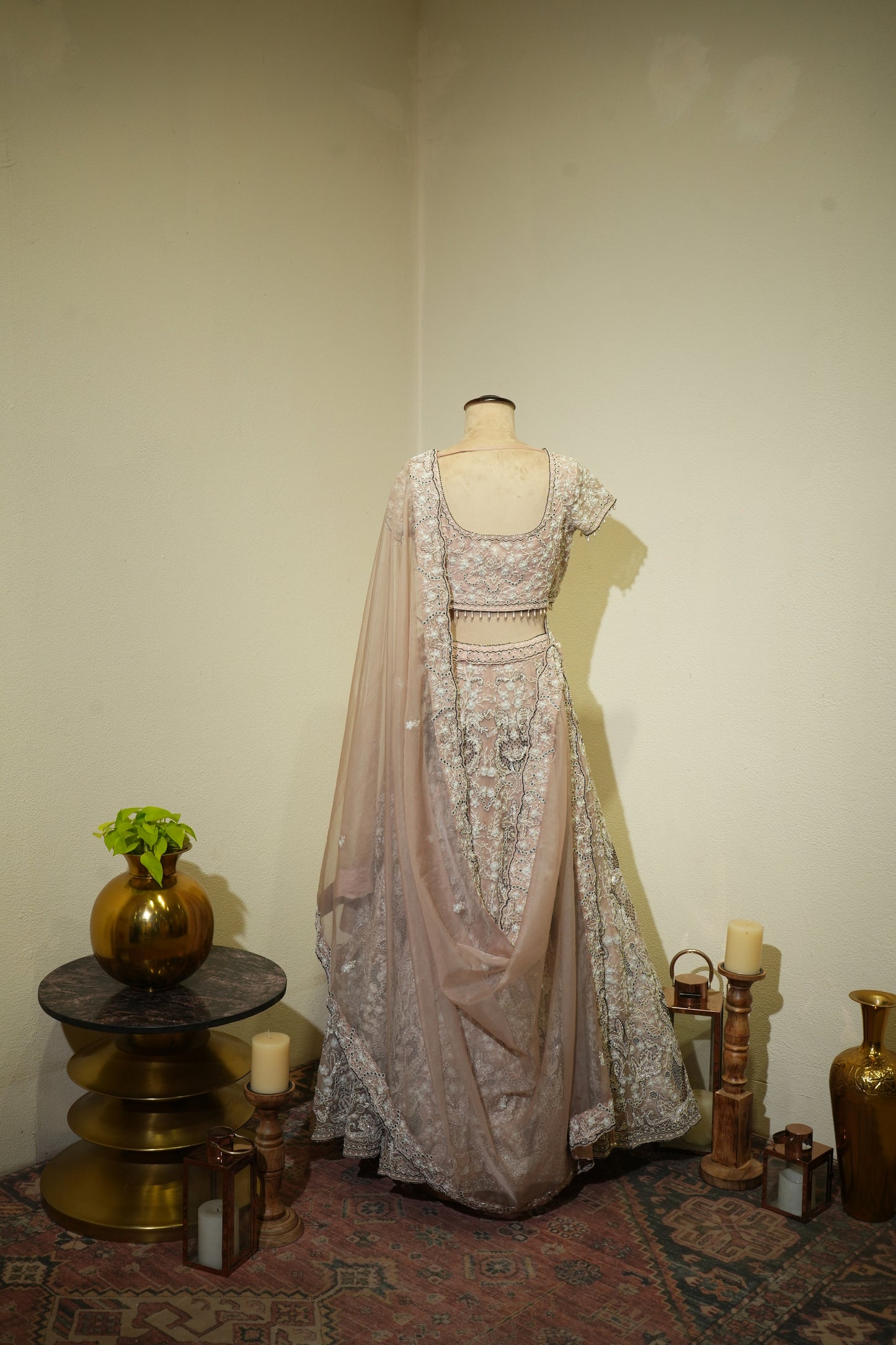 Silver Dabka Lehenga