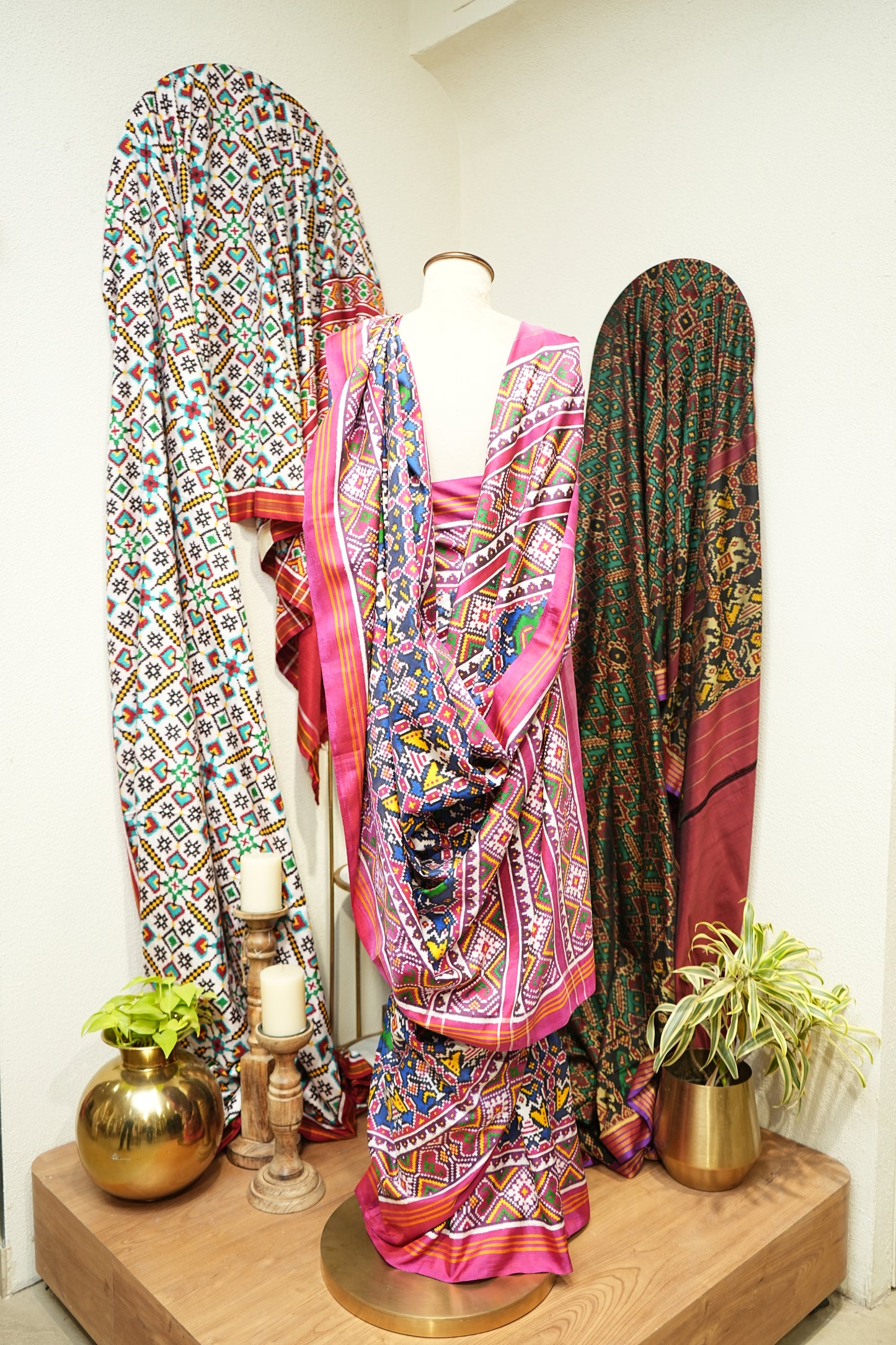 Double Ikkat Handloom Saree