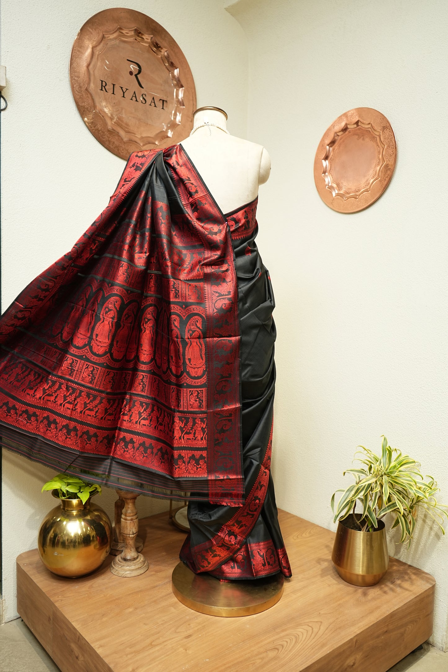 Black Baluchari Silk Saree