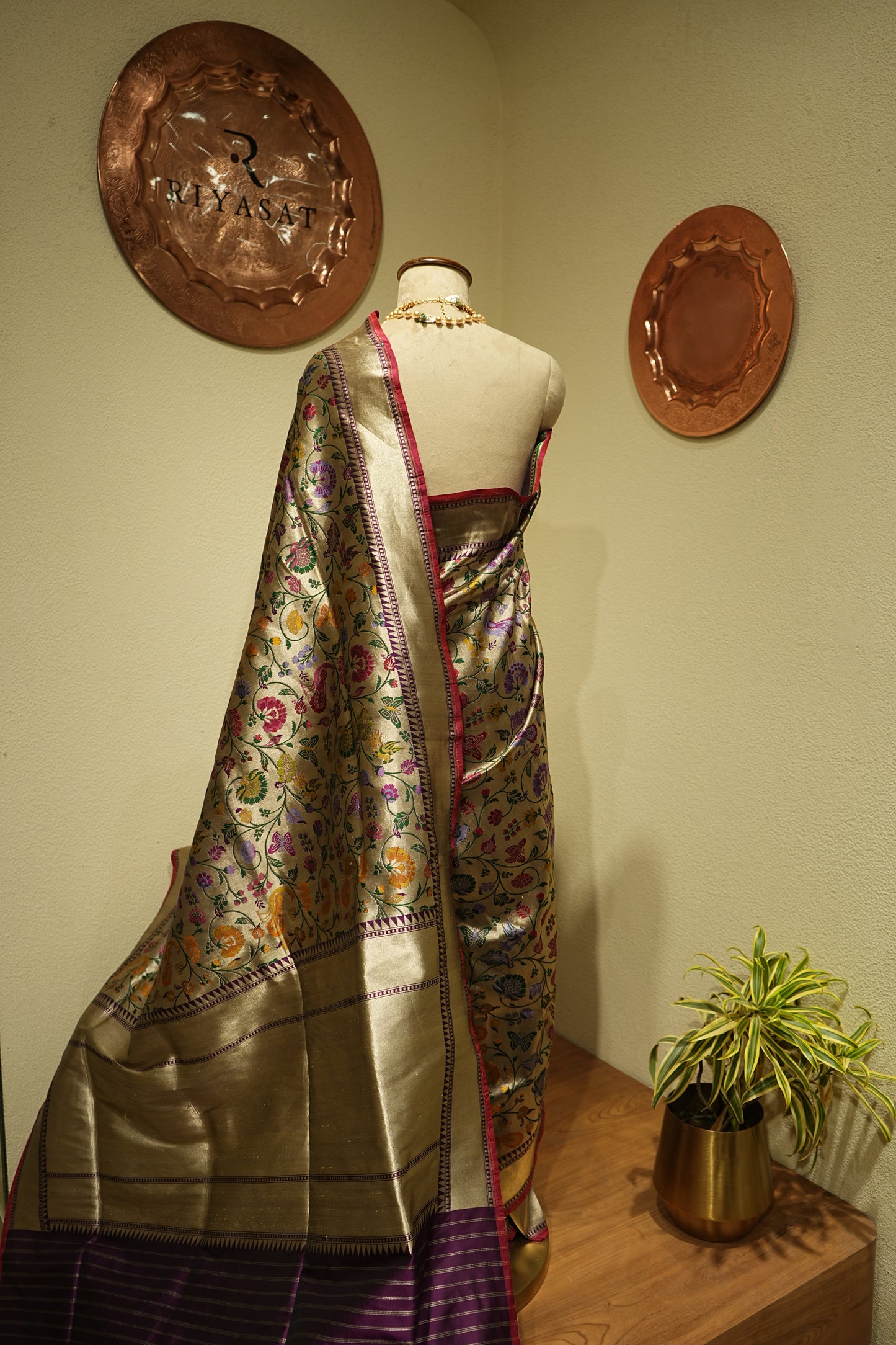 Banarsi Meenakari Silk Saree