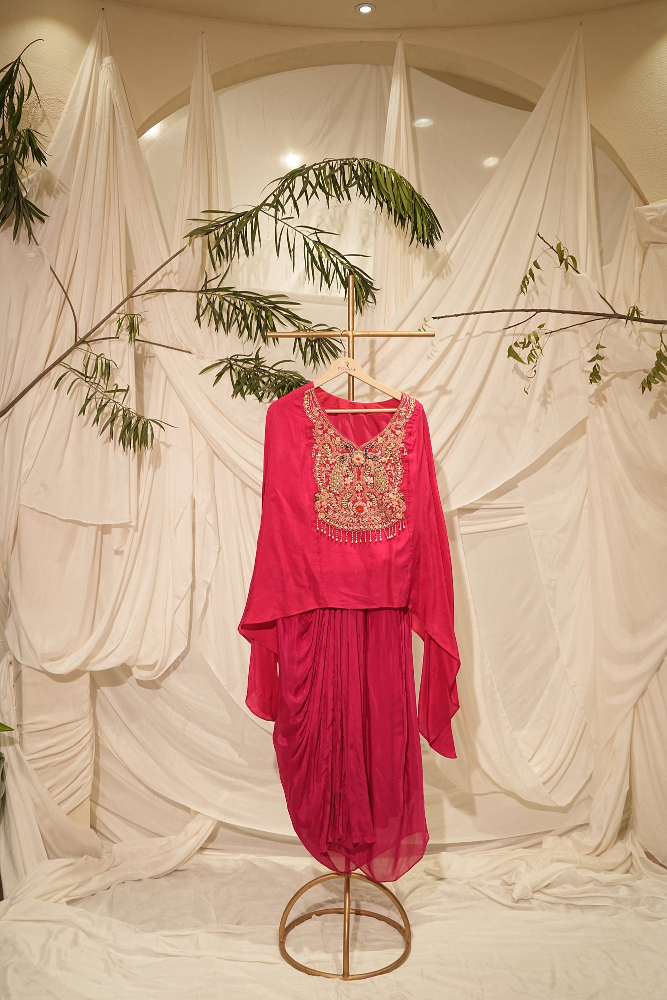 chinnon red dress deaped skirt