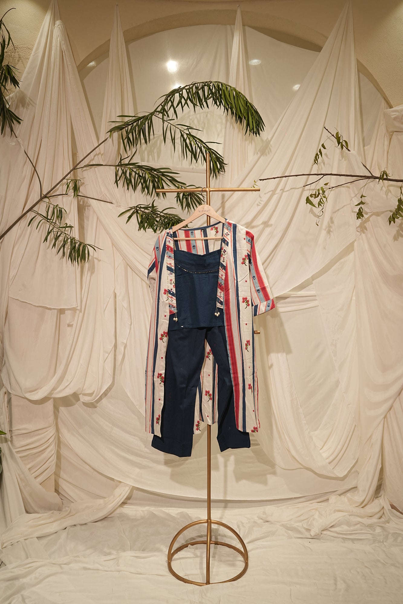 cord set with jacket blur