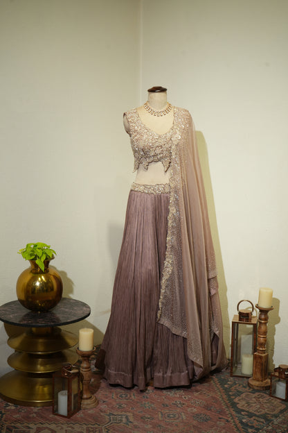 Mocha Embroidered Dress