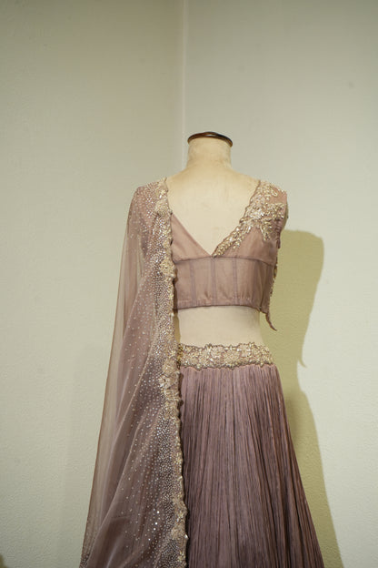 Mocha Embroidered Dress