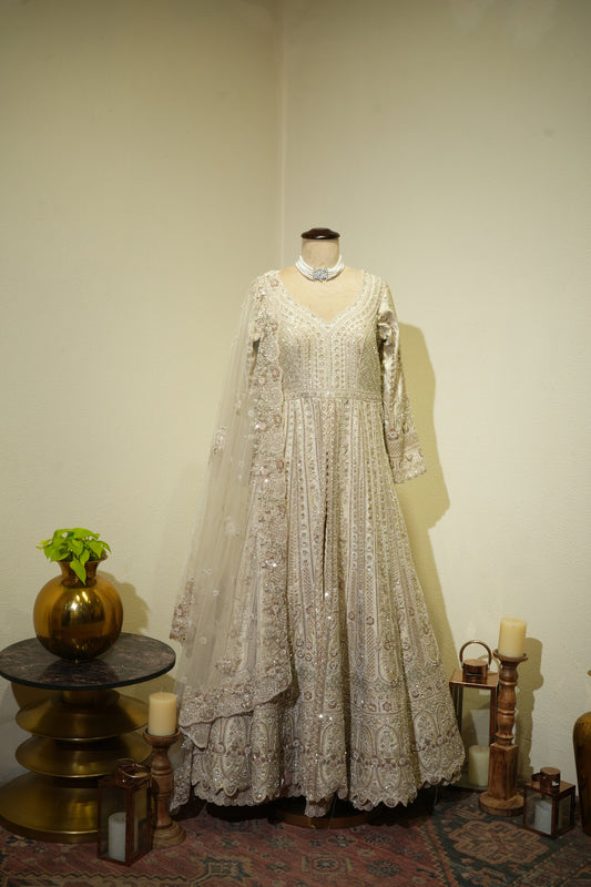 Ivory Long Jacket Dress