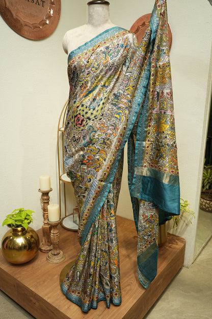 kalamkari tusser saree