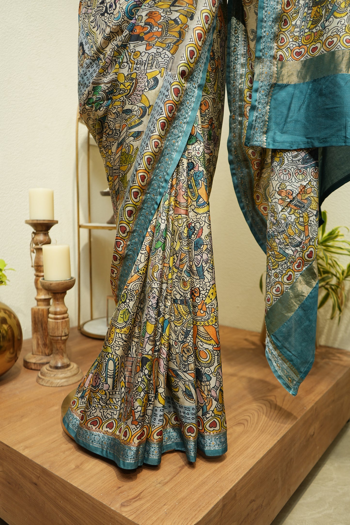 kalamkari tusser saree