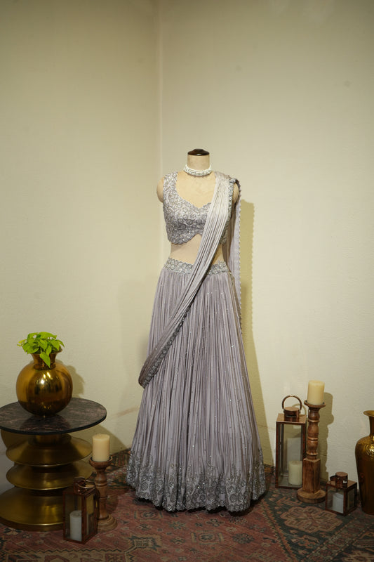 Lilac Drape Dress