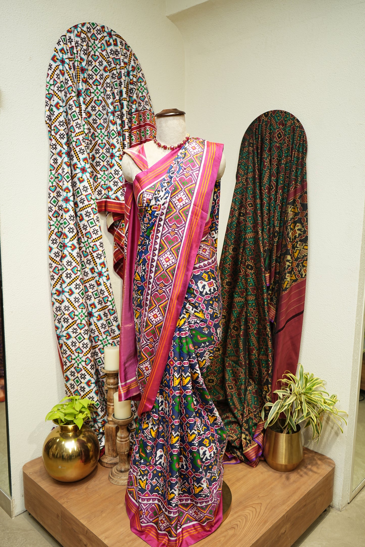Double Ikkat Handloom Saree