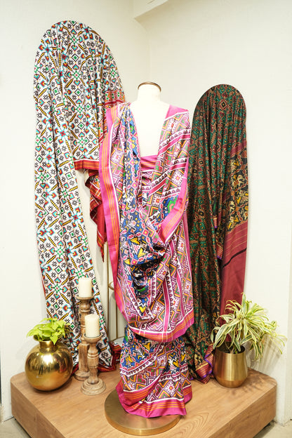 Double Ikkat Handloom Saree