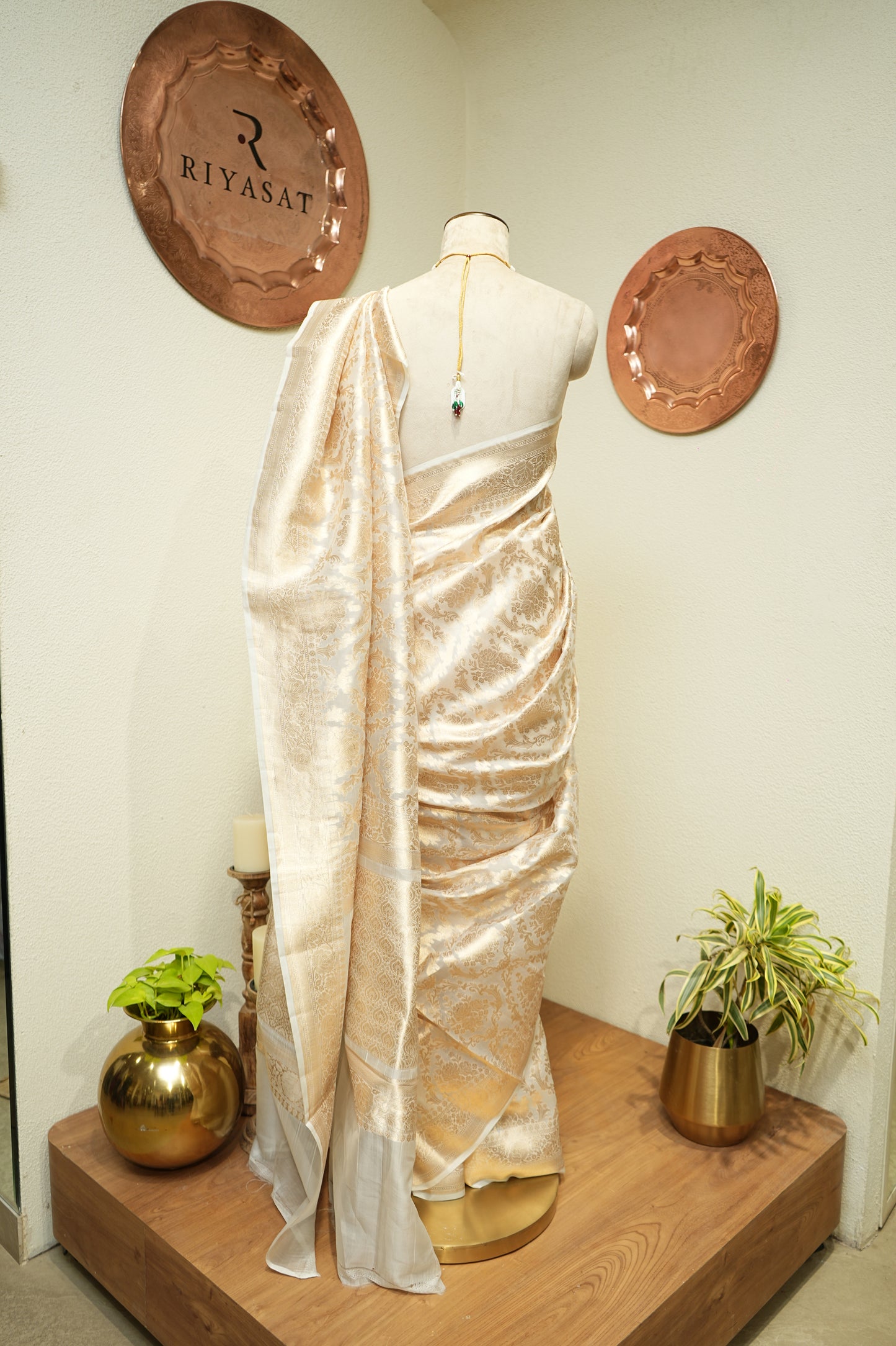 Banarsi Silk Ivory Saree