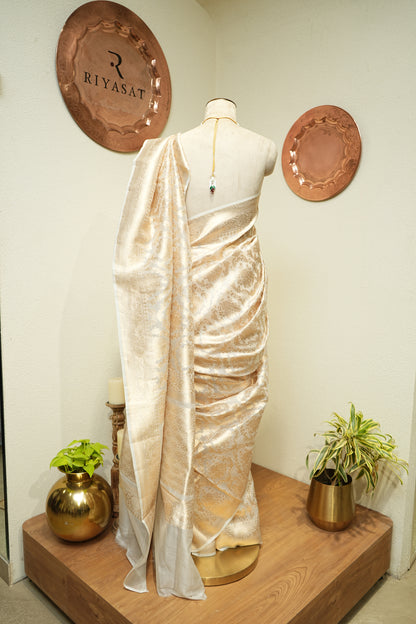 Banarsi Silk Ivory Saree