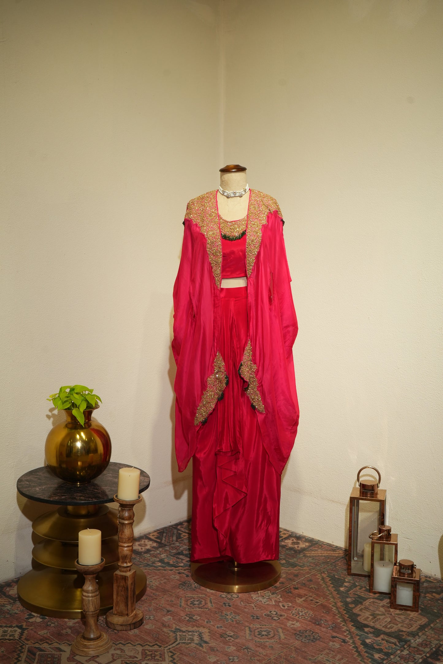 Pink Cape Dress