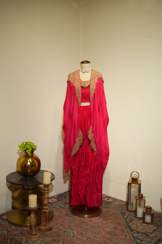Pink Cape Dress