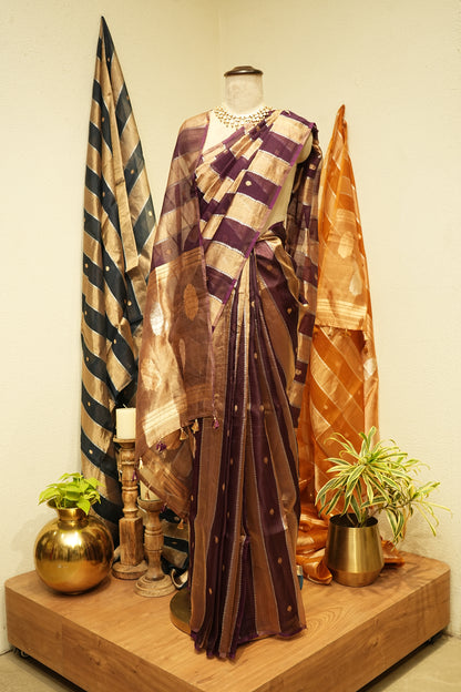 STRIPES TISSUE SAREE