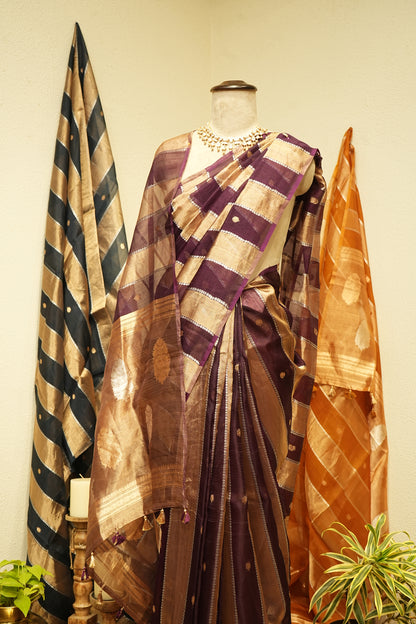 STRIPES TISSUE SAREE