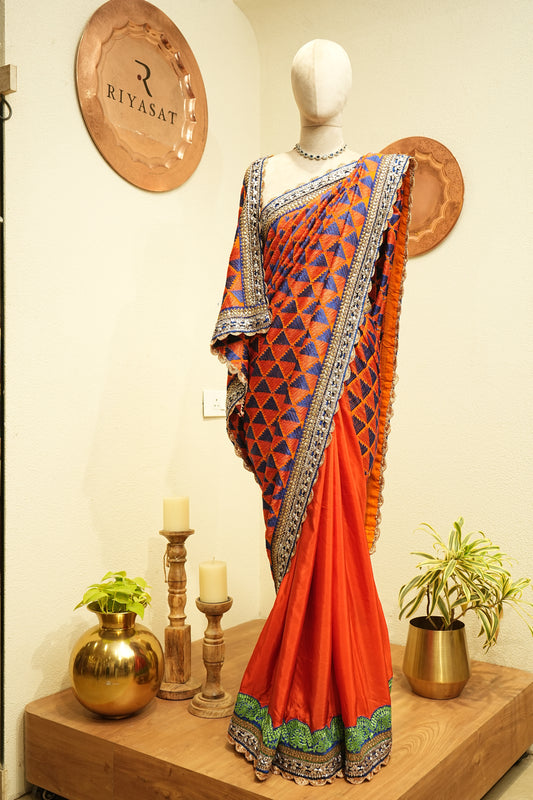 Phoolkari saree