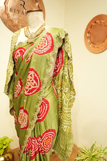 Rai bandhej mehendi green