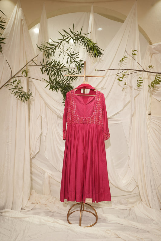 chanderi anarkali