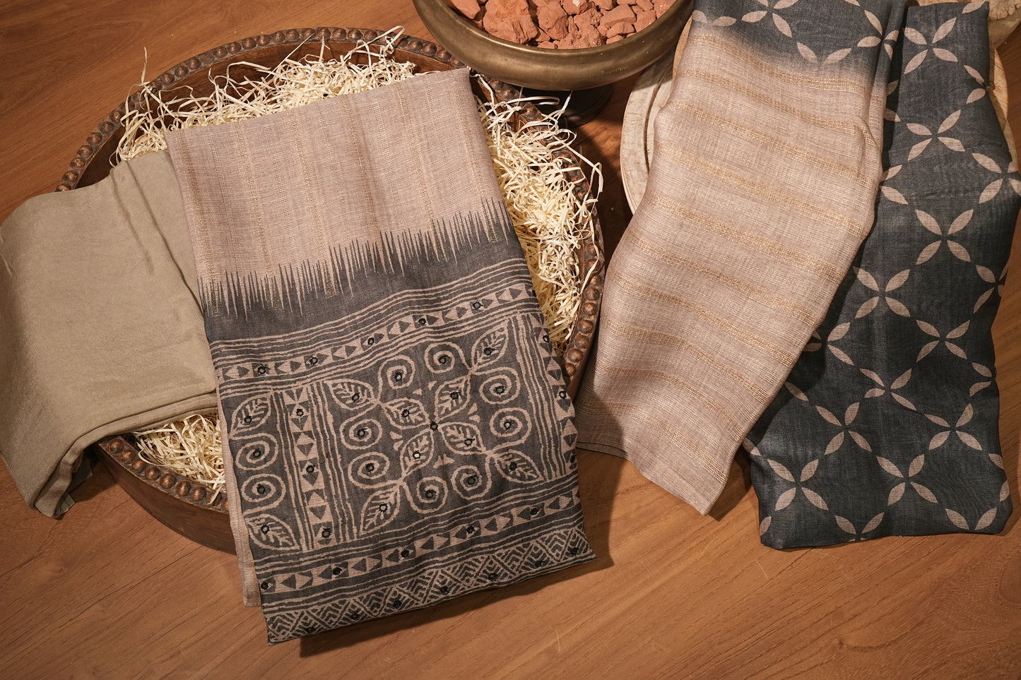 cotton silk gery